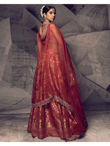 Archana Kochhar - The Anant Rust Lehenga Archana Kochhar - The Anant Rust Lehenga