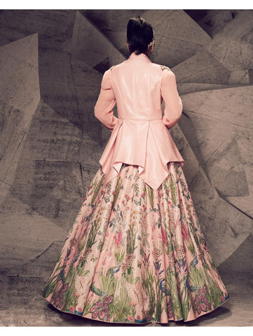 Archana Kochhar - The Pink Floral Blazer Lehenga Archana Kochhar - The Pink Floral Blazer Lehenga