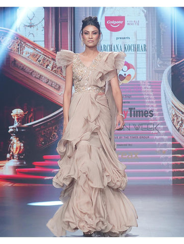 Archana Kochhar - The Spree Twirl Ruffle Sari Archana Kochhar - The Spree Twirl Ruffle Sari