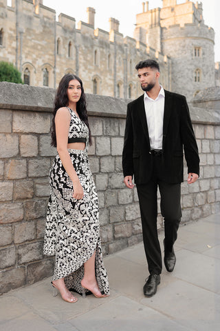 Aahava -BLACK FOIL SAREE Aahava -BLACK FOIL SAREE