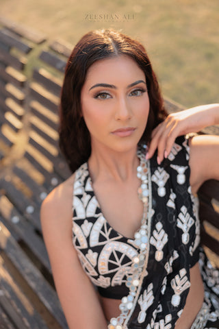 Aahava -BLACK FOIL SAREE Aahava -BLACK FOIL SAREE