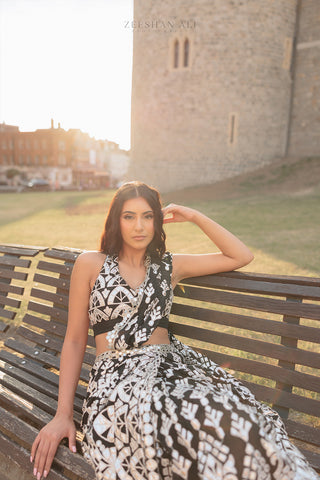 Aahava -BLACK FOIL SAREE Aahava -BLACK FOIL SAREE