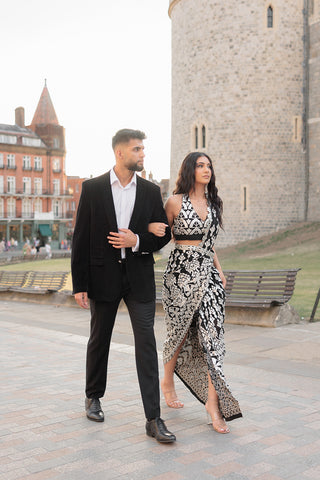 Aahava -BLACK FOIL SAREE Aahava -BLACK FOIL SAREE