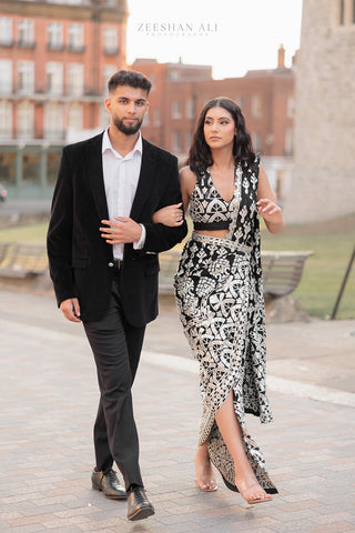 Aahava -BLACK FOIL SAREE Aahava -BLACK FOIL SAREE