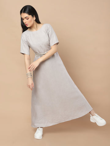 Hemp Deep Back Neck Dress Hemp Deep Back Neck Dress