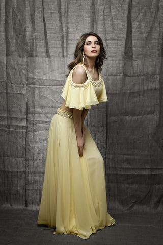 Fusion wear blouse with umbrell layered sleeves Fusion wear blouse with umbrell layered sleeves