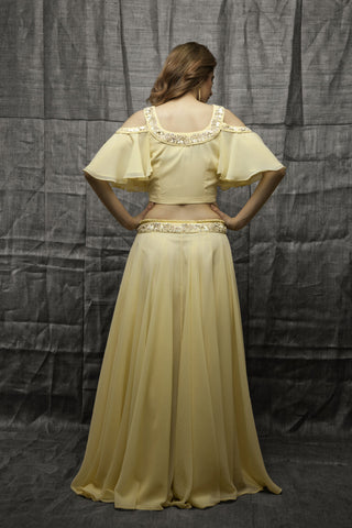 Fusion wear blouse with umbrell layered sleeves Fusion wear blouse with umbrell layered sleeves