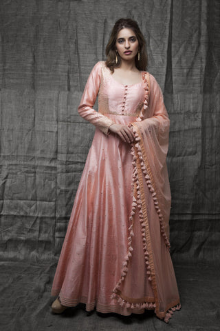 Fusion Wear Gown With Dupatta Fusion Wear Gown With Dupatta