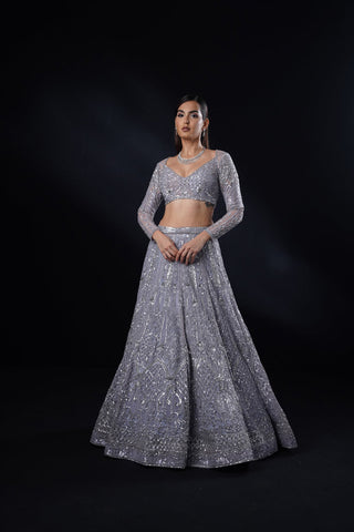 "Cresta" Sapphire Colour Lehenga Set "Cresta" Sapphire Colour Lehenga Set
