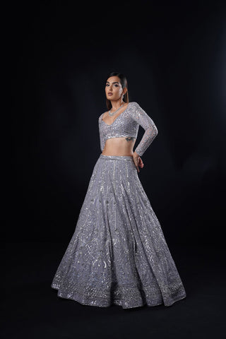 "Cresta" Sapphire Colour Lehenga Set "Cresta" Sapphire Colour Lehenga Set