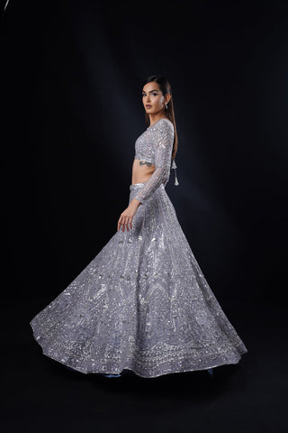 "Cresta" Sapphire Colour Lehenga Set "Cresta" Sapphire Colour Lehenga Set