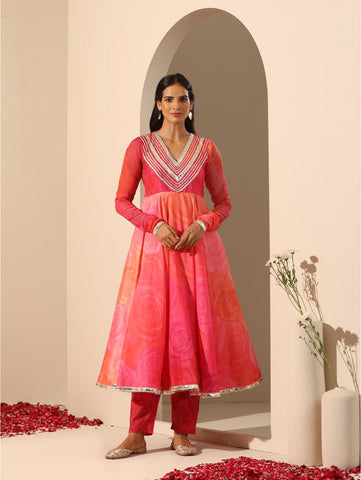 Pomcha Jaipur - GUL BAHAAR ANARKALI SET Pomcha Jaipur - GUL BAHAAR ANARKALI SET