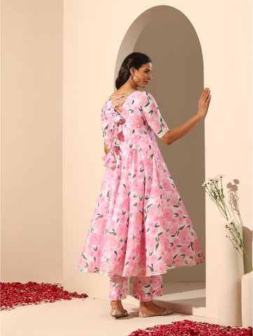 Pomcha Jaipur - GUL ROZI ANARKALI SET Pomcha Jaipur - GUL ROZI ANARKALI SET