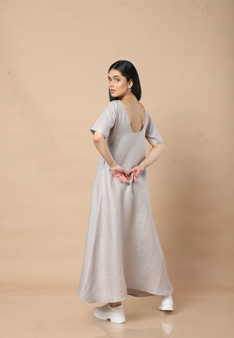 Hemp Deep Back Neck Dress Hemp Deep Back Neck Dress