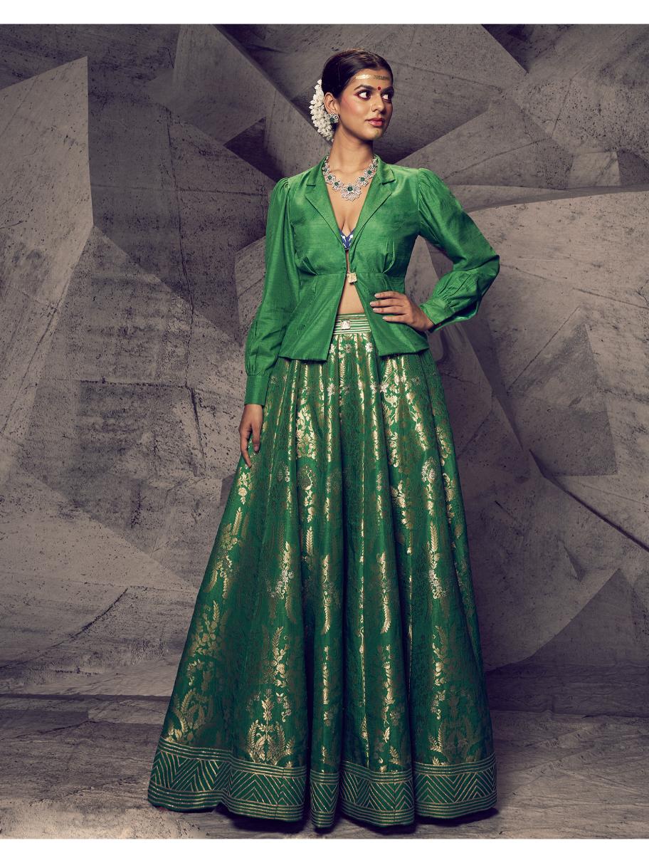 Archana Kochhar - The Anant Green Shirt Lehenga