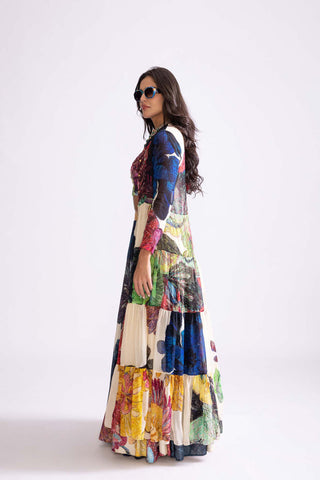 Bluey Blouse , Magnolia Cape, Magnolia Lehenga