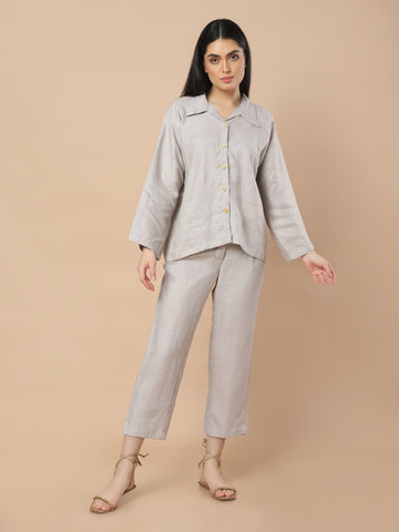 Cozy Chic: Hemp Cord Shirt & Pants Set