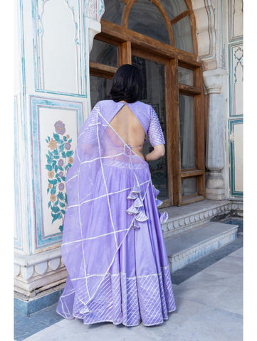 Pomcha Jaipur - MIMOSA LILAC LEHENGA SET