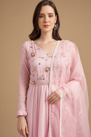 Pearl-Elegance Anarkali Set