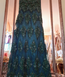 000-15 Emerald Thread and Sparkle Gown